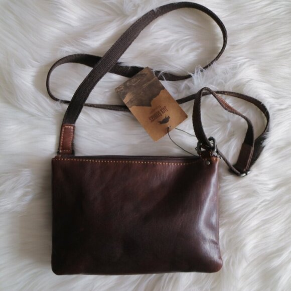 NWT Jack Georges Voyager Brown Floral Genuine Leather Wallet Purse Boho - Picture 7 of 9